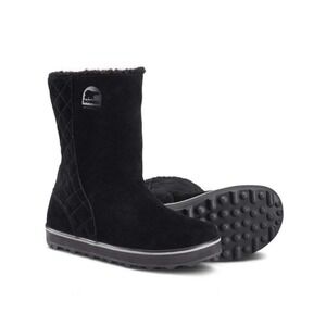Sorel Waterproof Sorel Glacy Snow Boots Black Faux Fur Lined‎ Women's Size 7